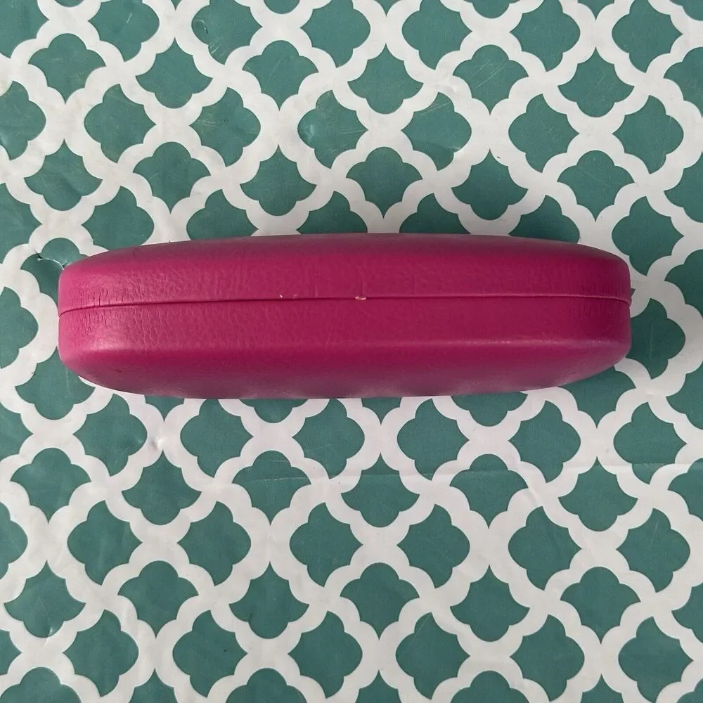 Juicy Couture Hard Sunglasses Case Clamshell Eyeglass Case Hot Pink Designer‎